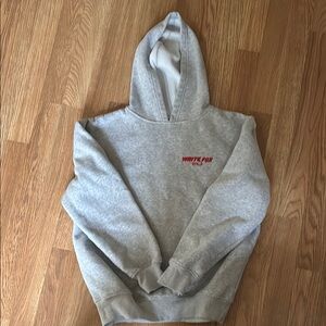 White Fox Boutique Gray Sweatshirt Casual Style